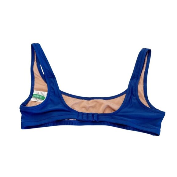 J. Crew Women's Scoop Neck Bikini Top Blue Beach Size 3X NWT - Picture 3 of 6